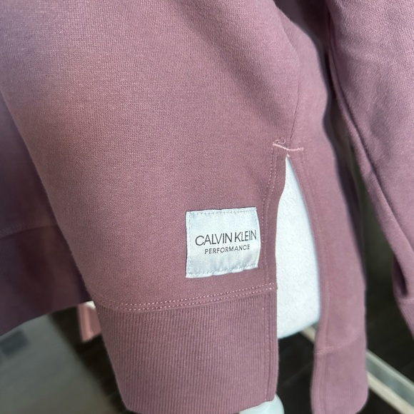 NWOT Calvin Klein Performance Funnel Neck Logo Sweat Shirt - Picture 8 of 10